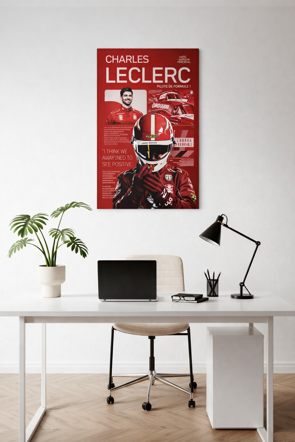 Charles Leclerc Ferrari F1 poster red helmet India – PosterDrip