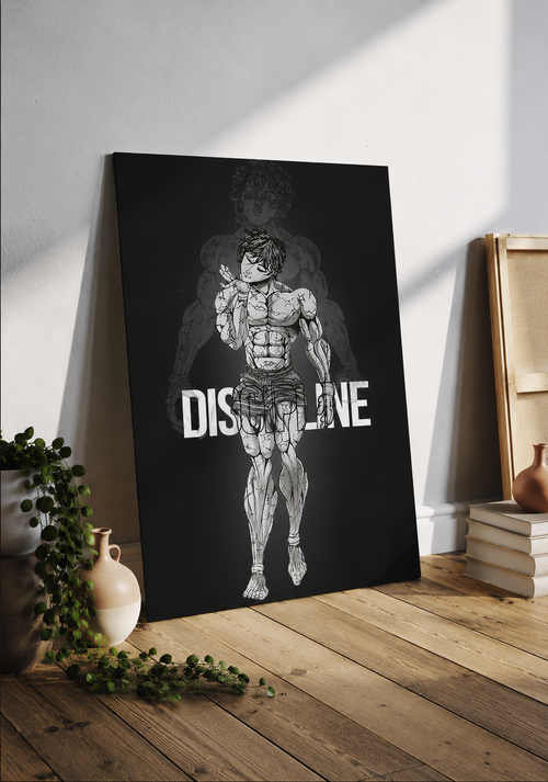Discipline – Anime Fighter Gym Poster | Wall Art
