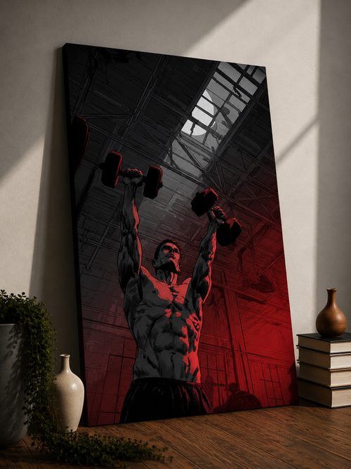 Rise and Lift – Anime Gym Art Poster | Wall Art