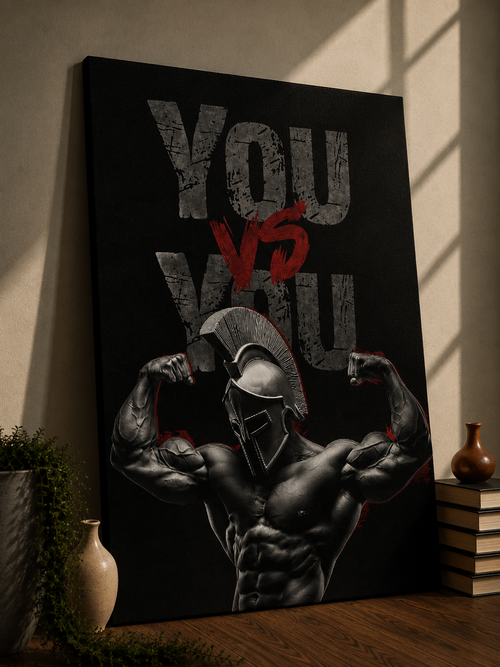 You vs You – Spartan Warrior Gym Motivational Poster | Wall Art