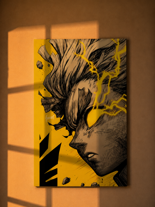 Yellow Anime Face Poster