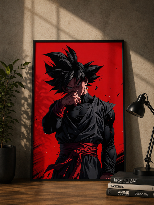 Goku Black Rose Dark Aura Dragon Ball Super Poster