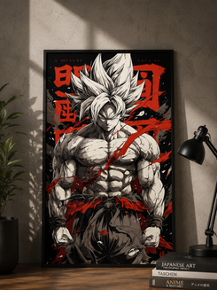 Goku Super Saiyan Ink Art Dragon Ball Poster