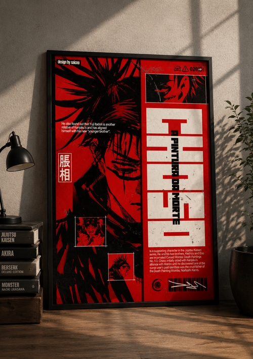 Choso Death Painting Jujutsu Kaisen Red Graphic Poster