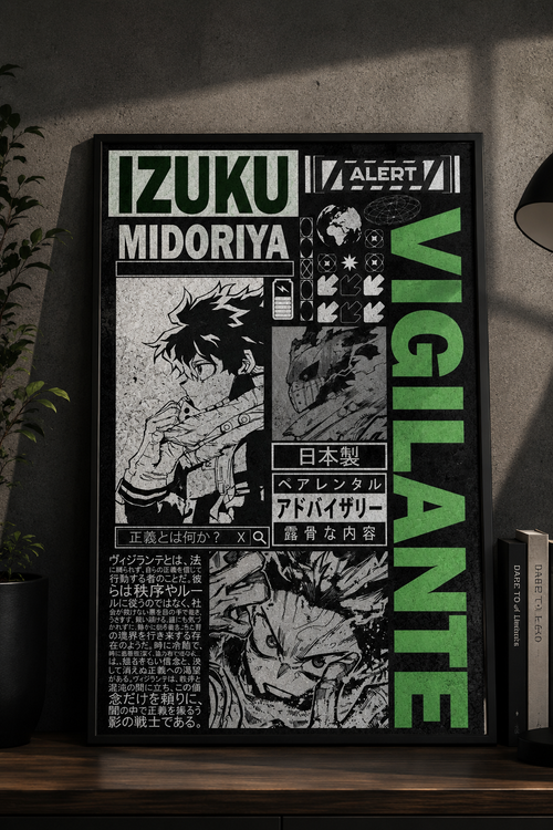 Deku Izuku Midoriya Vigilante MHA Streetwear Poster