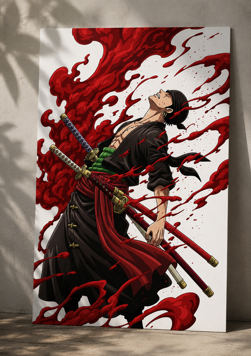 Zoro Blood Aura Anime Wall Poster