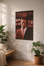 American Psycho 2000 dark red magazine style movie poster India – PosterDrip