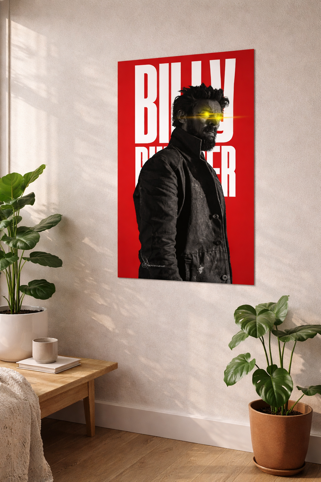 Billy Butcher The Boys Bold Red Typography Poster | Wall Art
