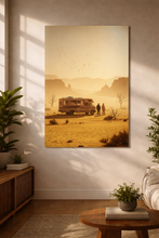 Breaking Bad desert RV minimal cinematic poster India – PosterDrip
