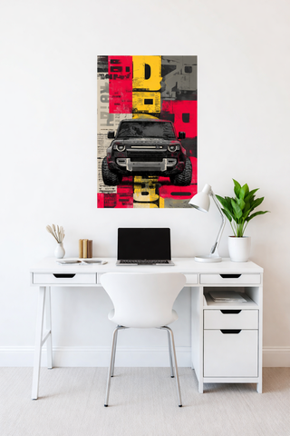 Land Rover Defender pop art collage poster India – PosterDrip