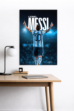 Lionel Messi #10 Argentina stadium celebration football poster India – PosterDrip