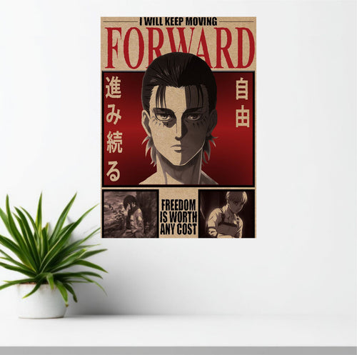I Will Keep Moving Forward Motivational Poster | Gym Wall Art
