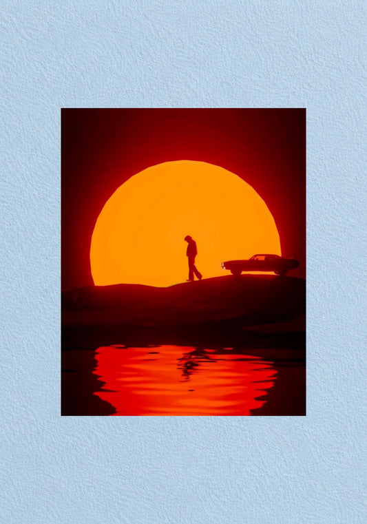 OG Movie | Pawan Kalyan | Lone Figure Sunset Silhouette Poster