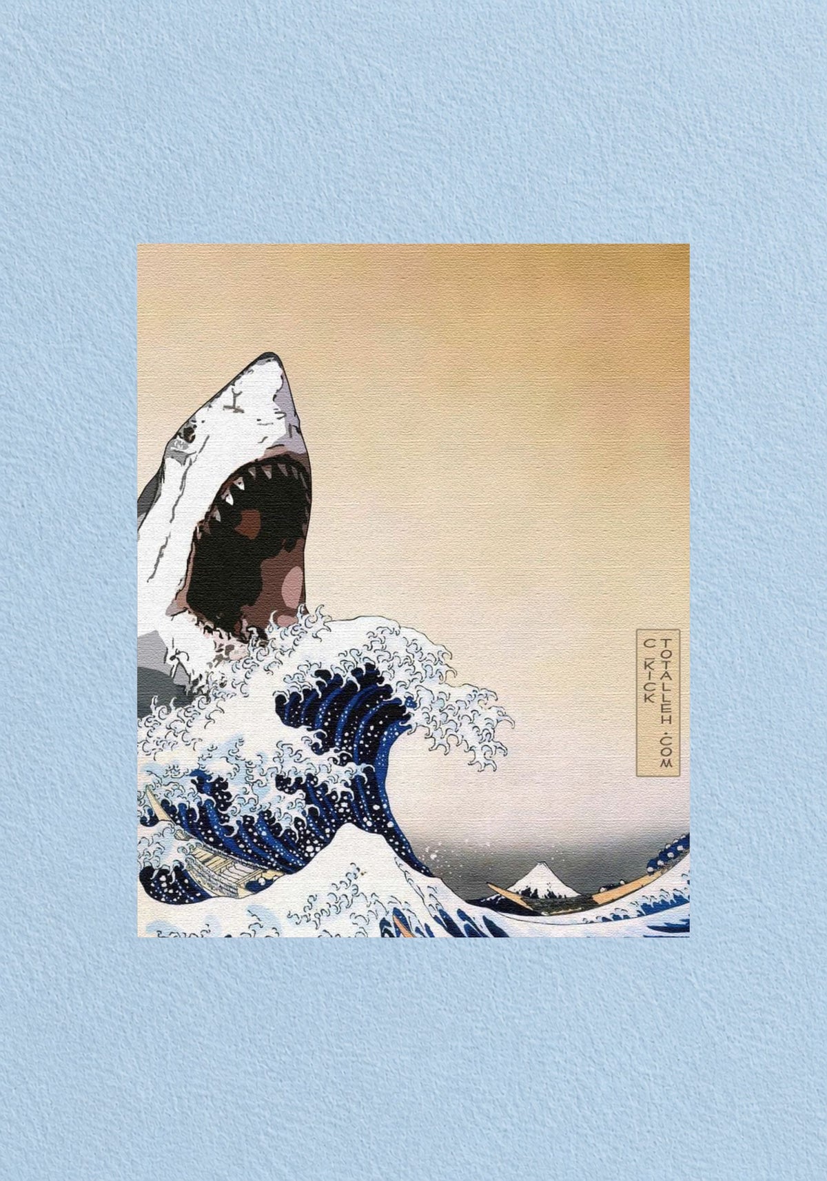 Great Wave Shark Aesthetic Poster
