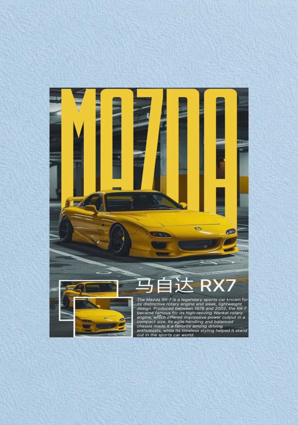 Mazda RX7 JDM Poster