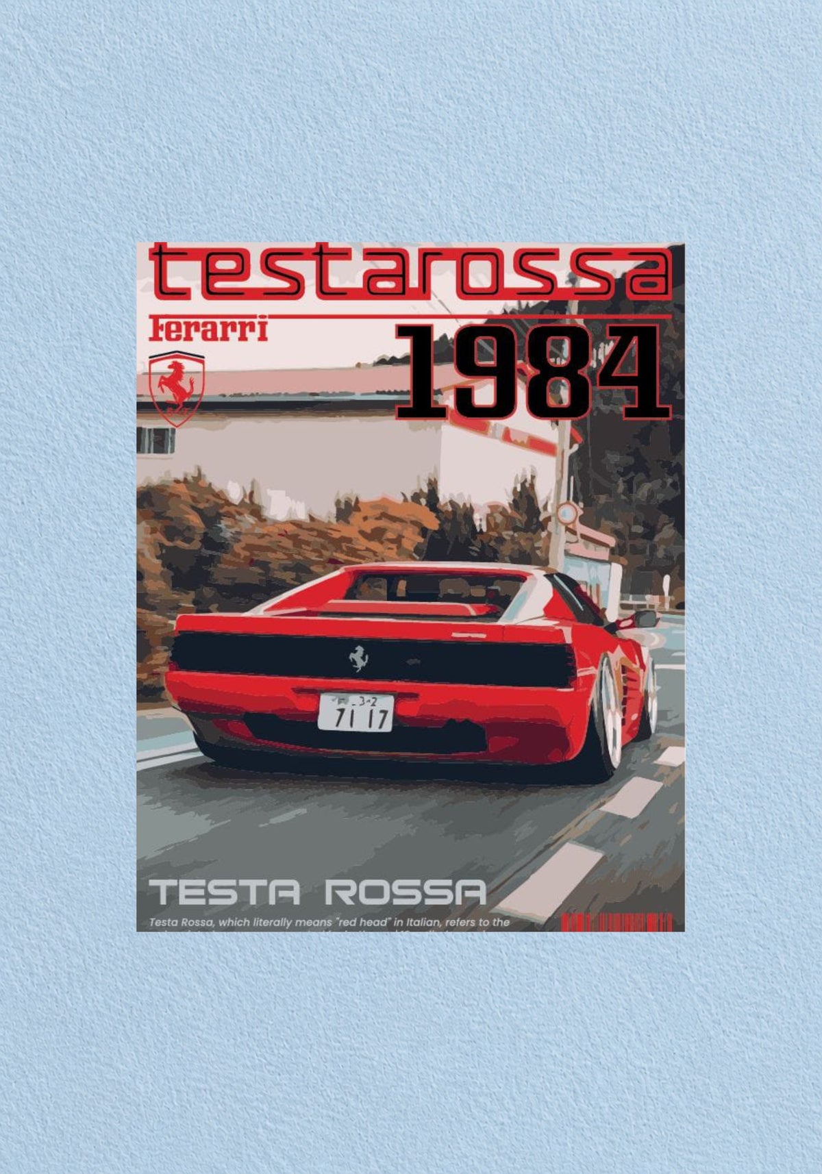 Ferrari Testarossa 1984 Poster