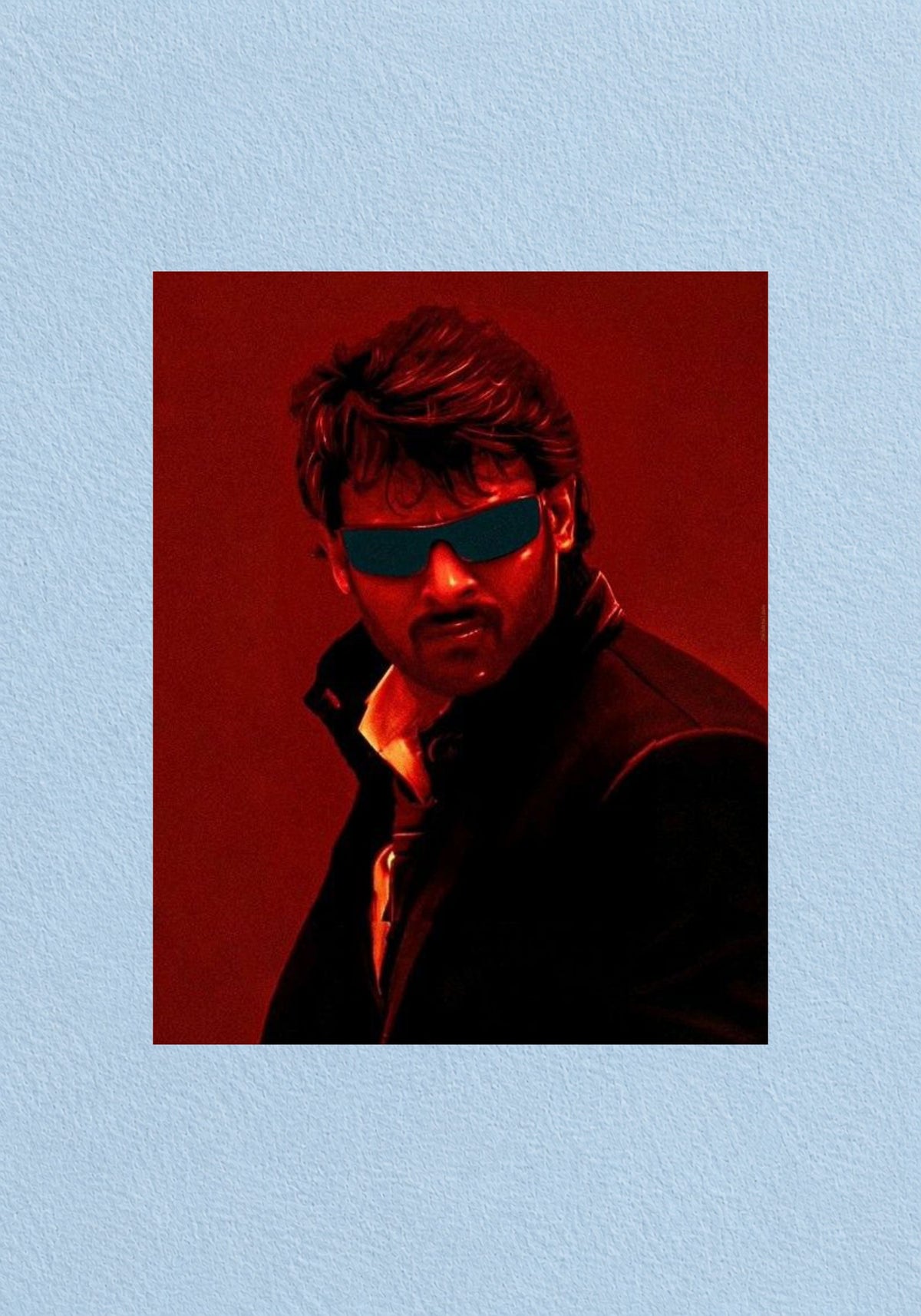 Billa - Prabhas Cinematic Red Attitude Portrait Poster