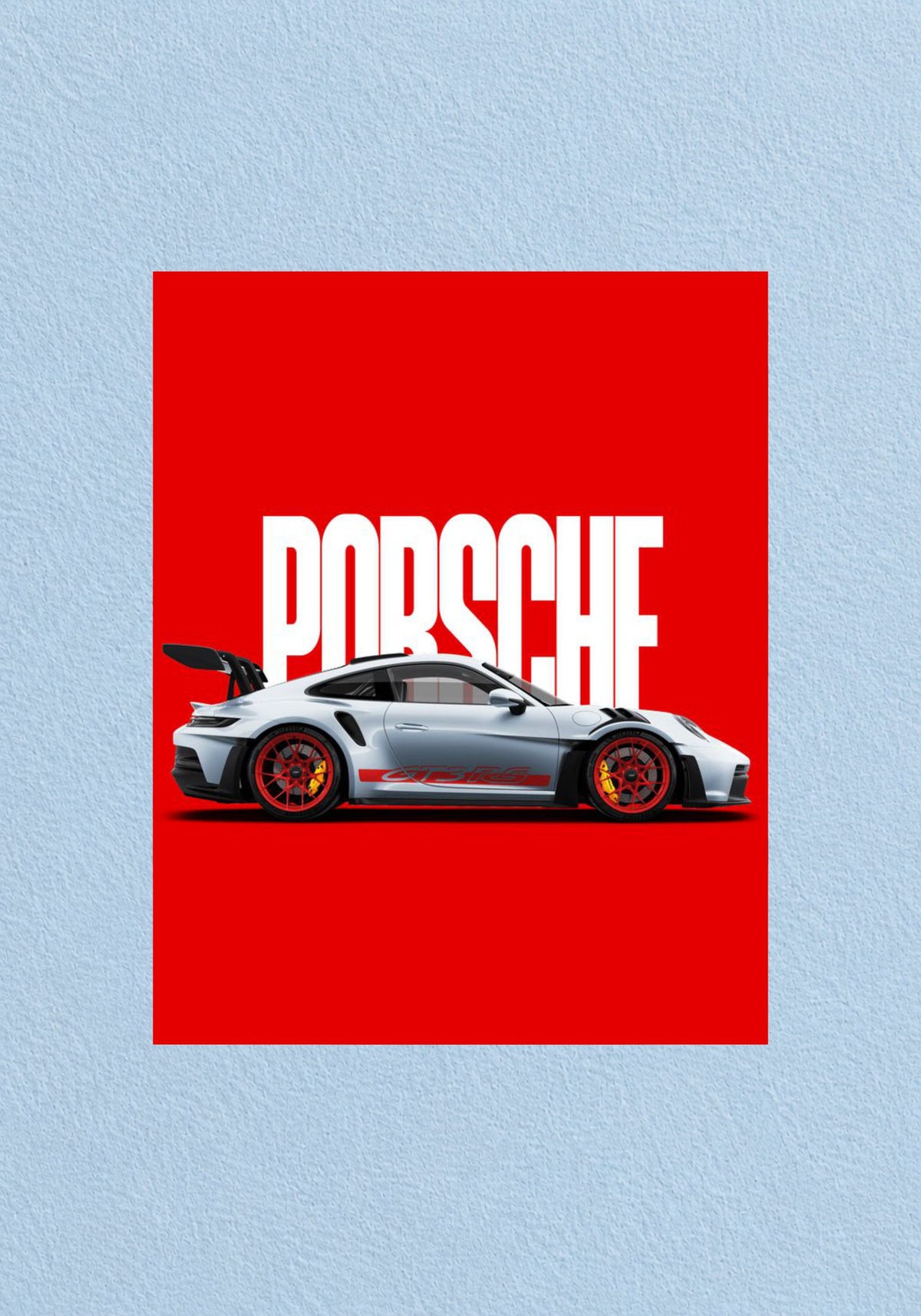 Porsche Sports Car Red Poster