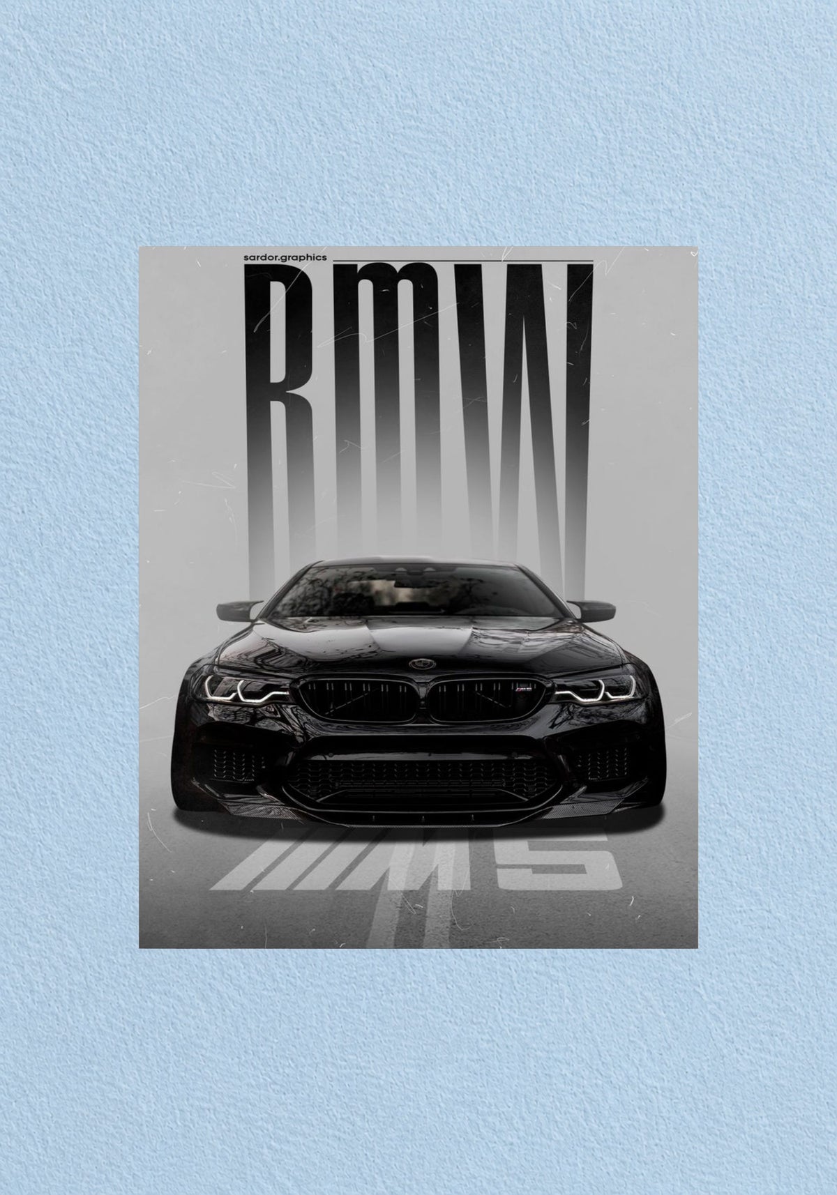 BMW M5 Grey Poster