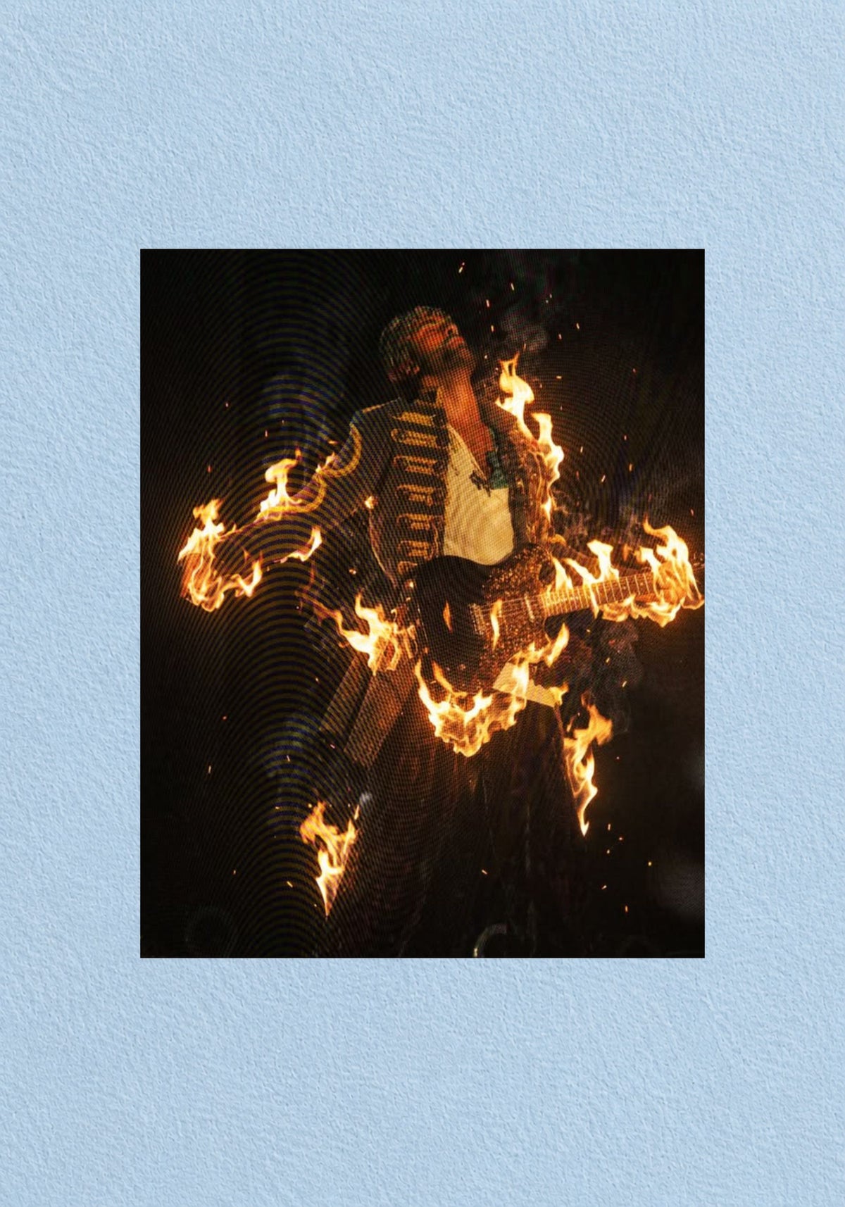 Fire Silhouette Aesthetic Poster