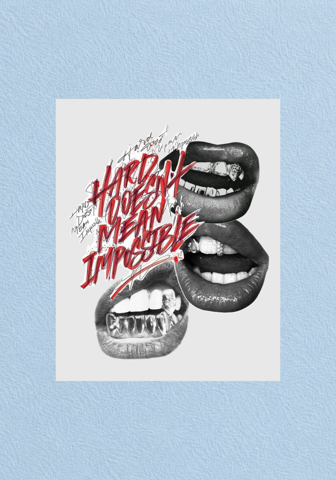 Hard Doesnt Mean Impossible Typography Poster