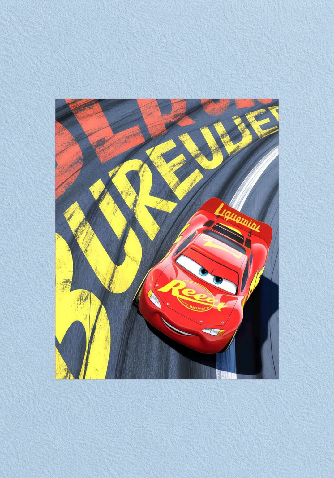 Lightning Racer Yellow Poster