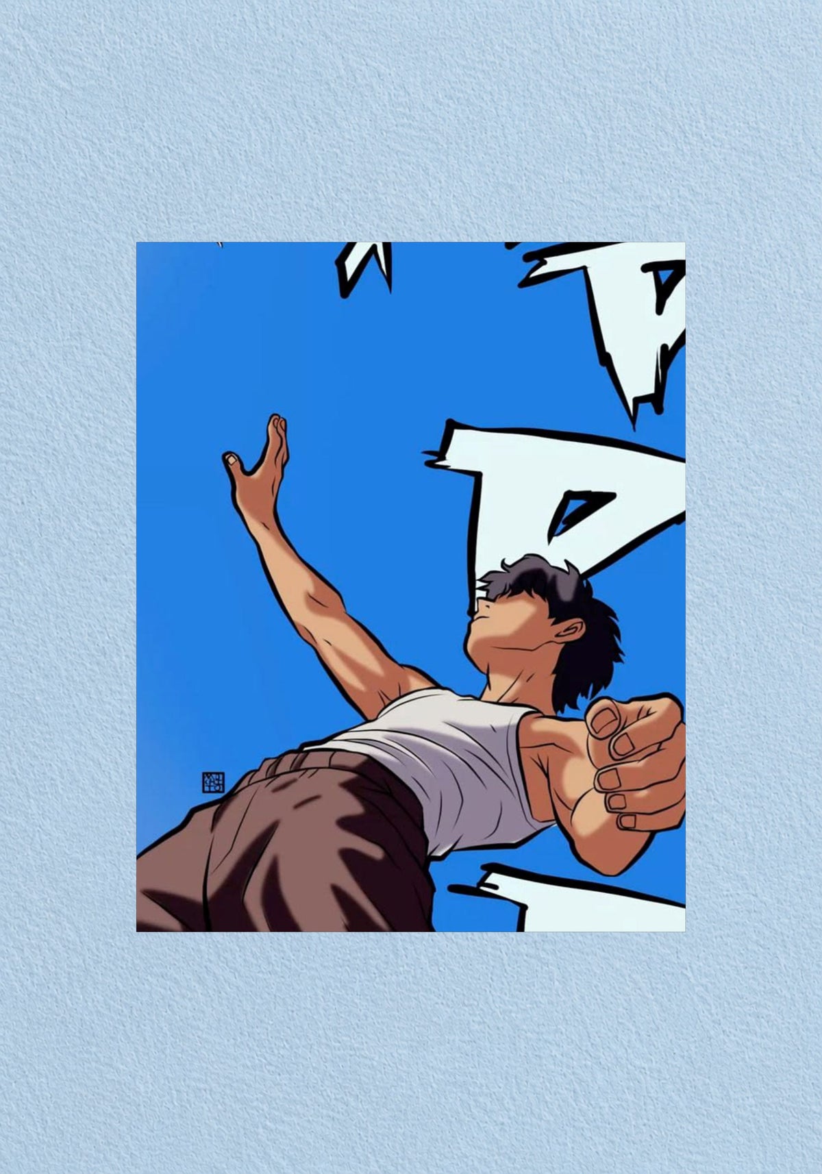 Reaching Sky Anime Style Poster