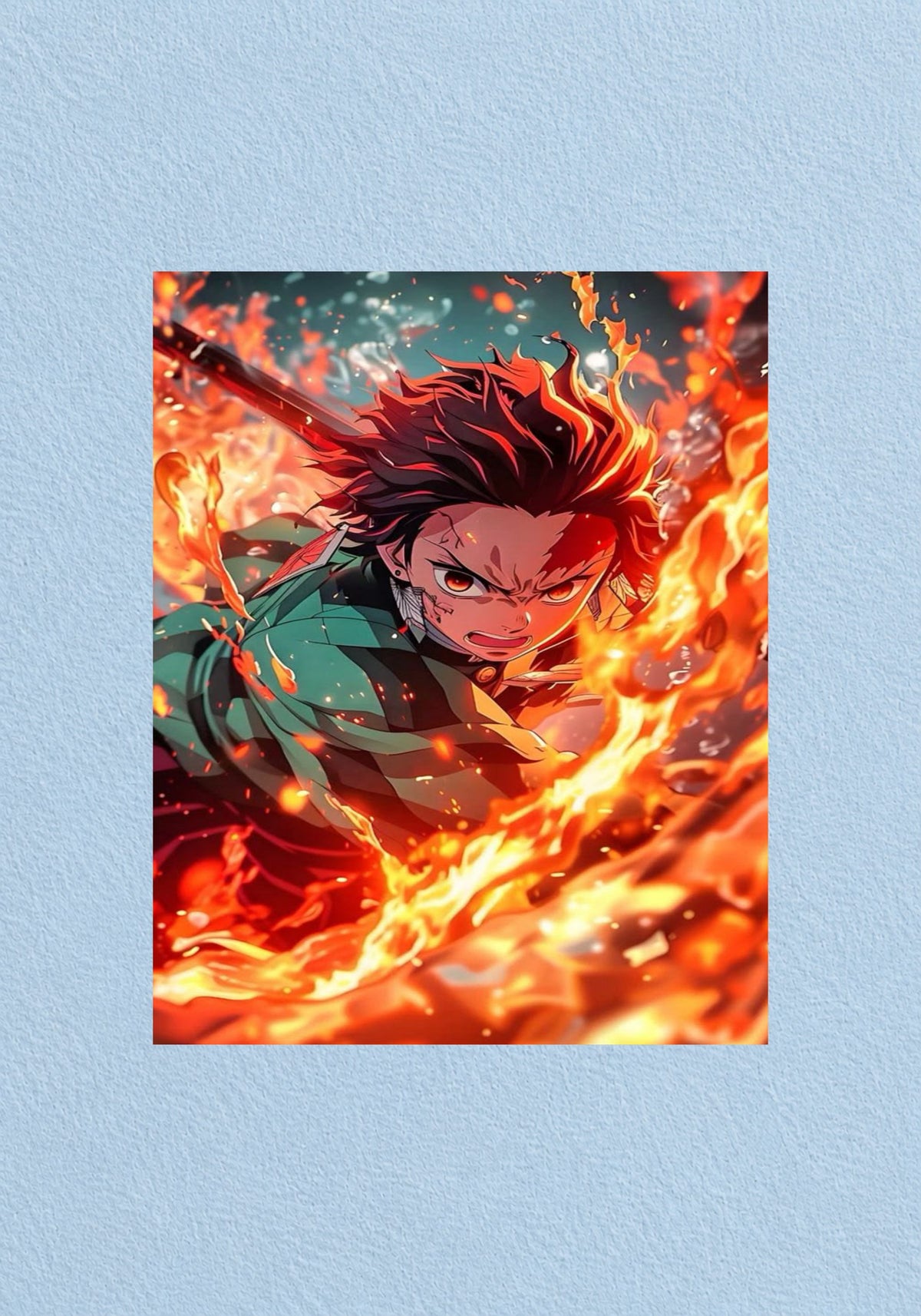 Demon Slayer Tanjiro Fire Poster