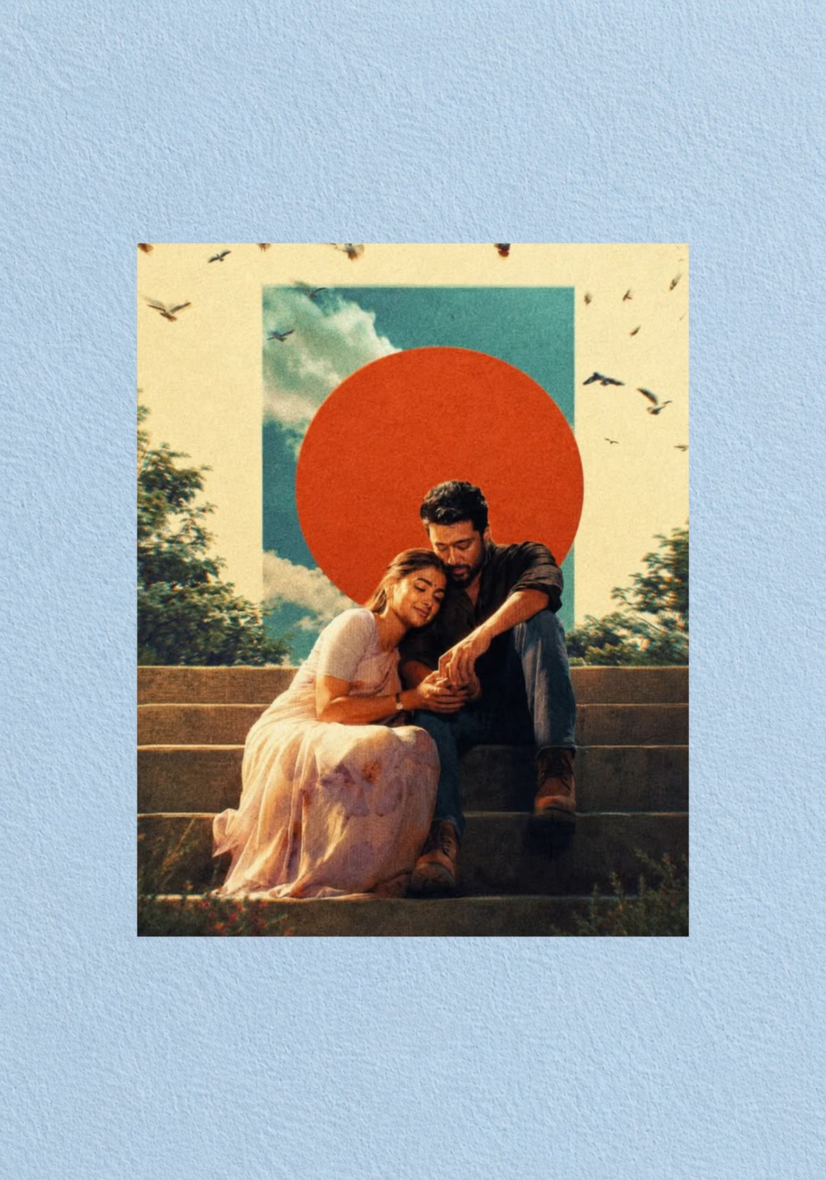 Golden Hour Romance Collage Poster