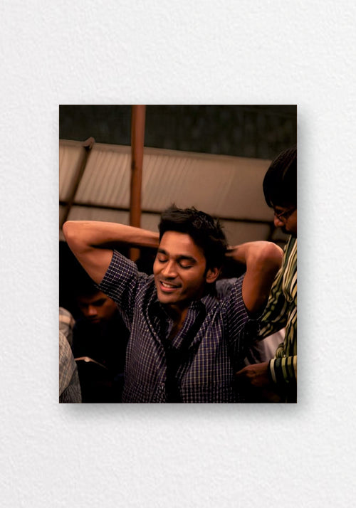 Dhanush Rooftop Candid Movie Poster | Tamil Cinema Wall Art