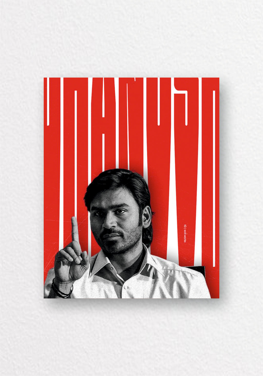 Dhanush Name Typography Poster