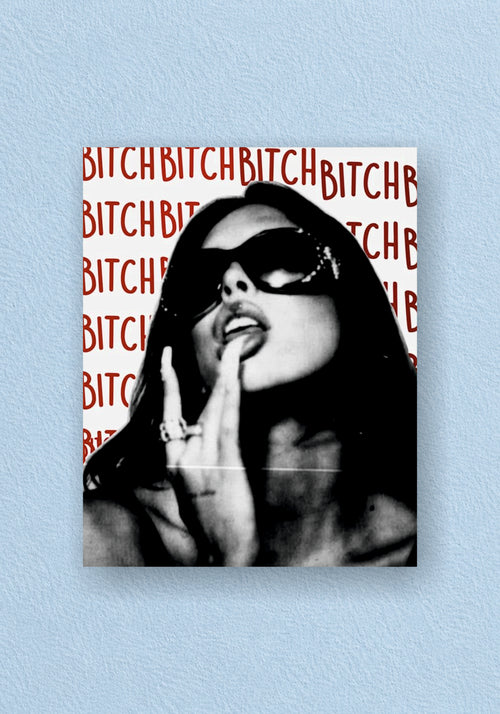 Bitch Repeat Grunge Poster