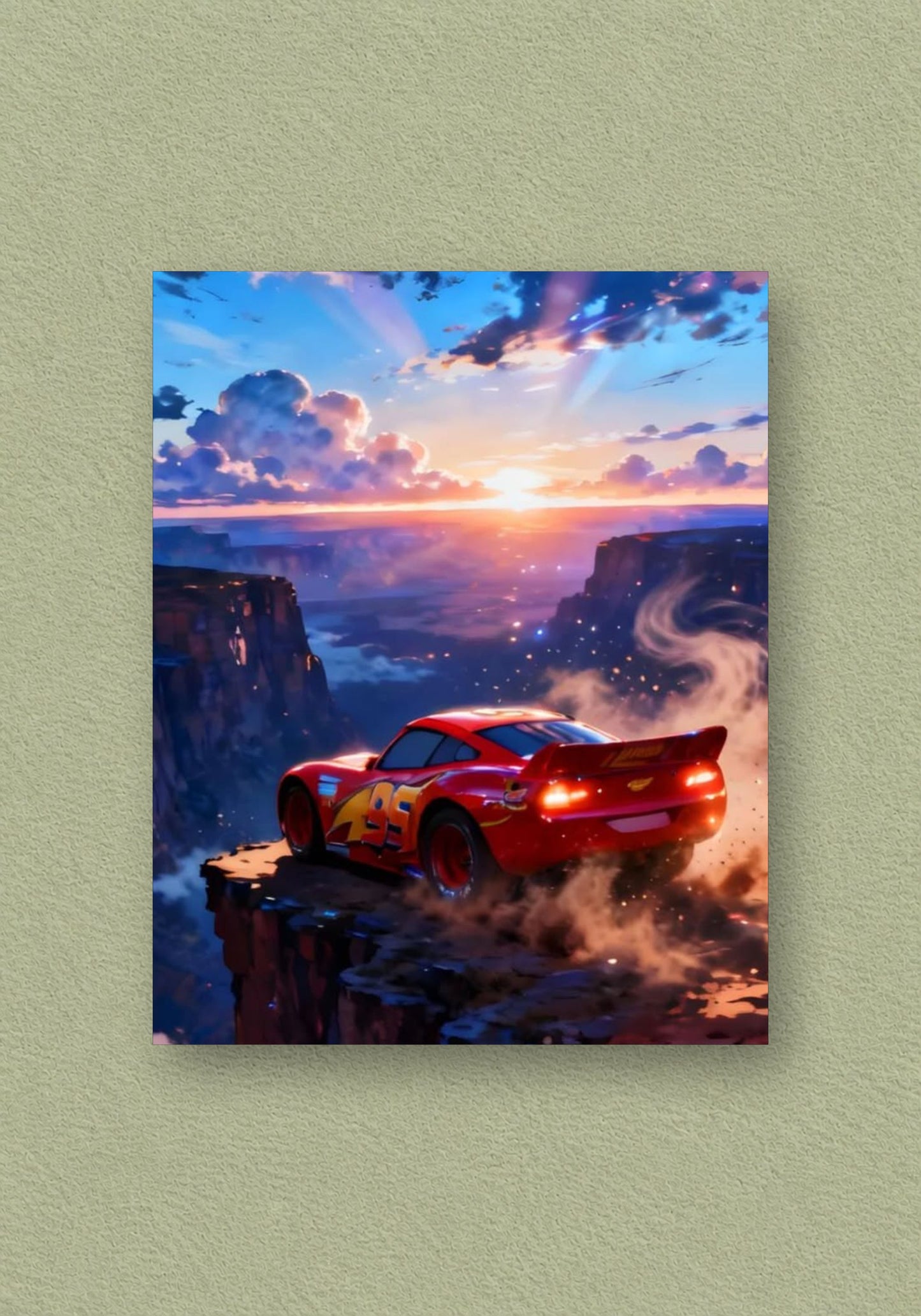 McQueen 45 | Cliffside Sunset Supercar Poster