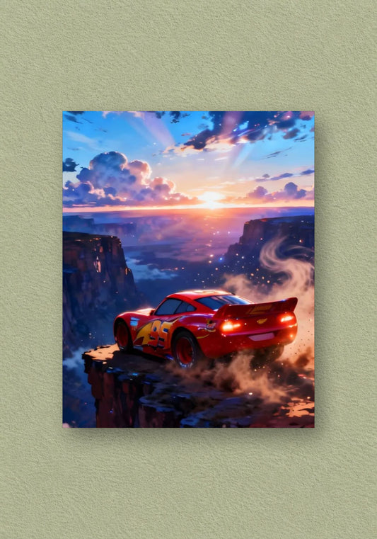 McQueen 45 | Cliffside Sunset Supercar Poster