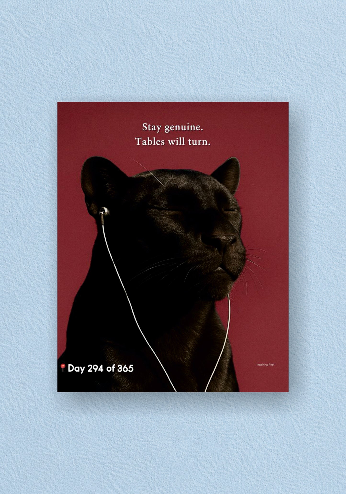 Stay Genuine Panther Poster | Aesthetic Wall Poster