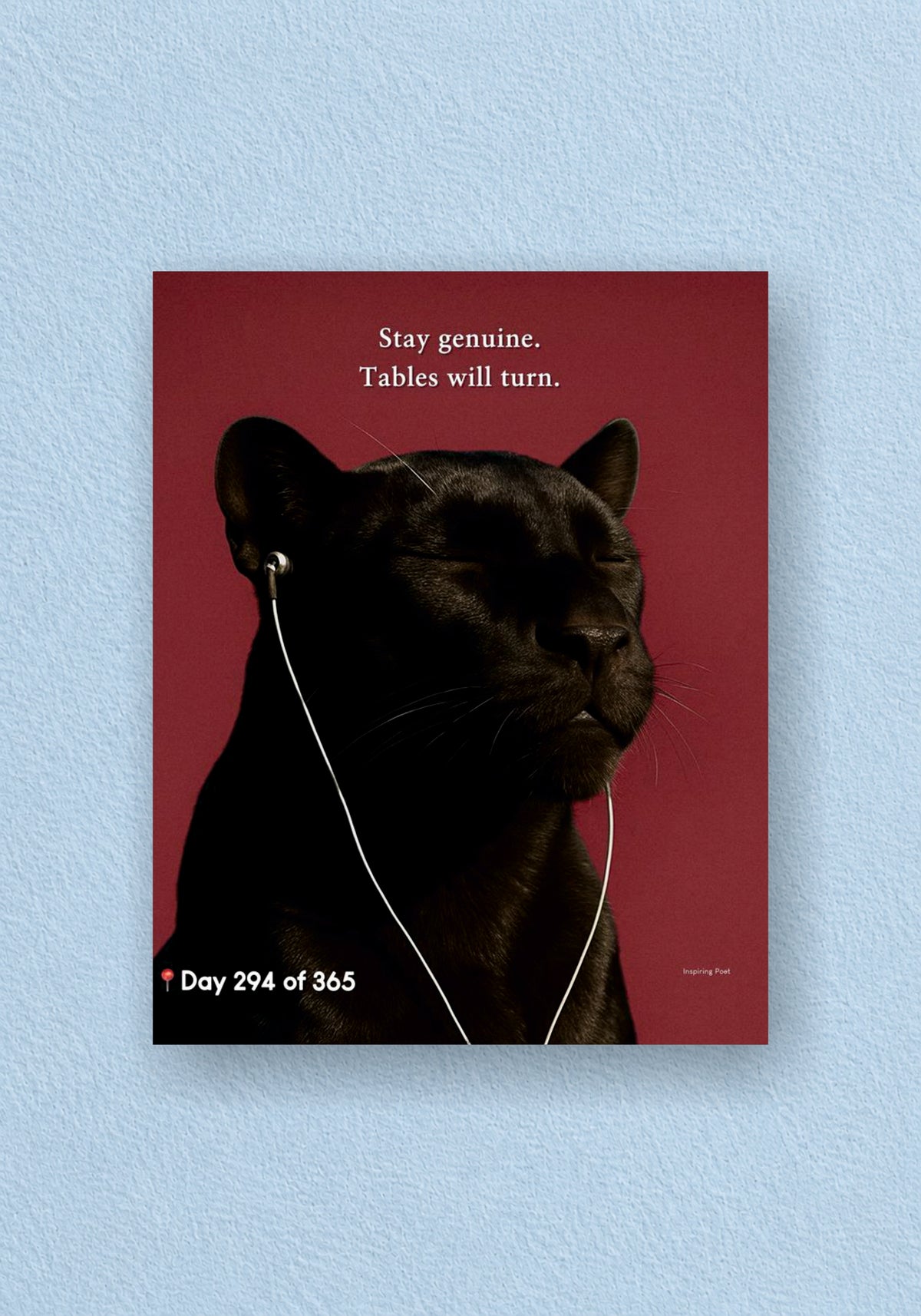 Stay Genuine Panther Poster | Aesthetic Wall Poster