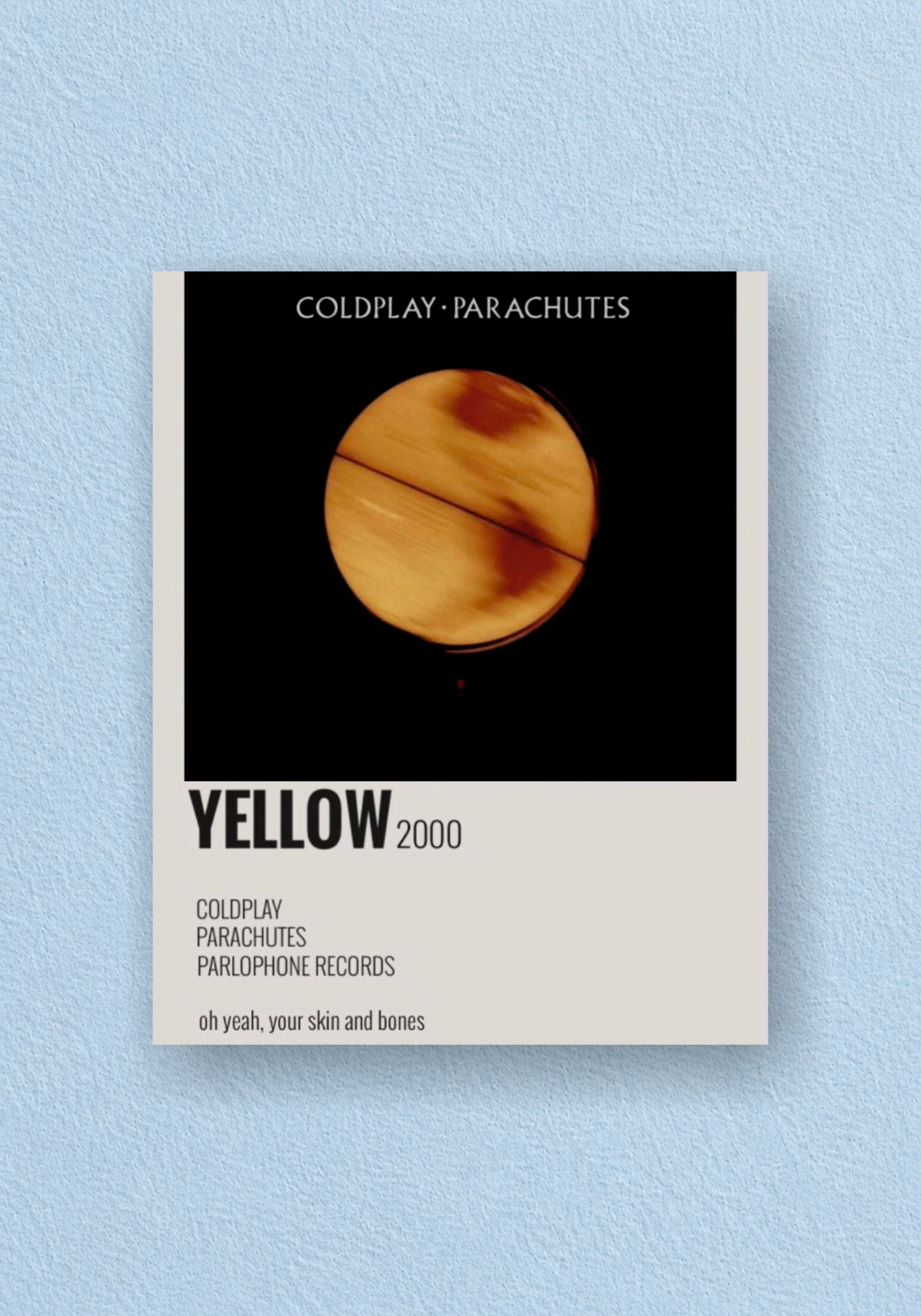Yellow Poster | Coldplay Music Wall Art