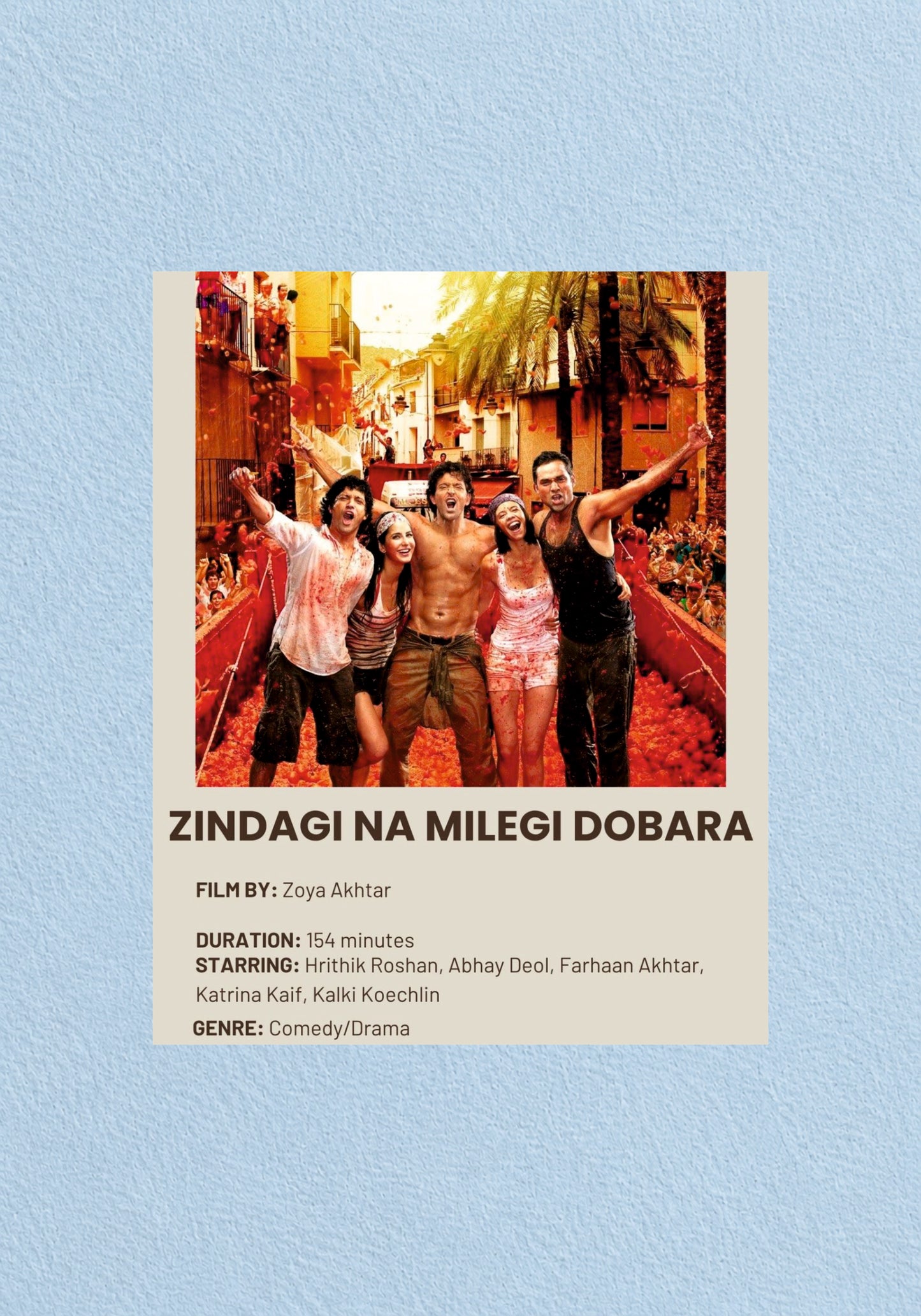 Zindagi Na Milegi Dobara Poster | Bollywood Wall Poster