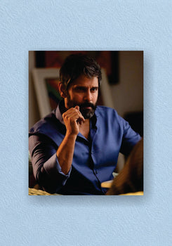 Chiyaan Vikram - Candid Portrait Poster – Blue Shirt Edit