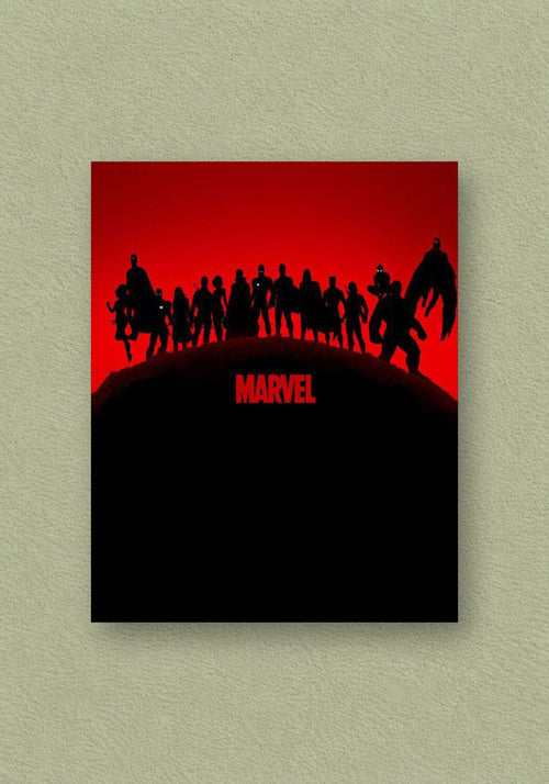 Marvel Squad | Hero Squad Silhouette Poster