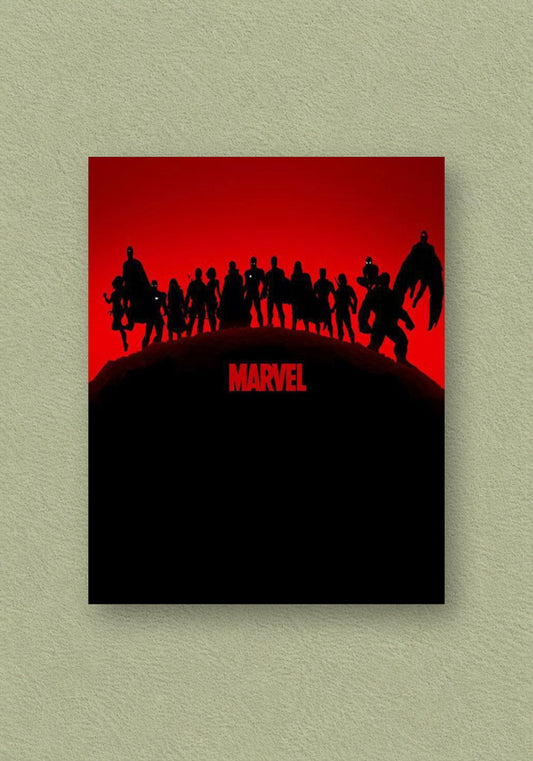 Marvel Squad | Hero Squad Silhouette Poster