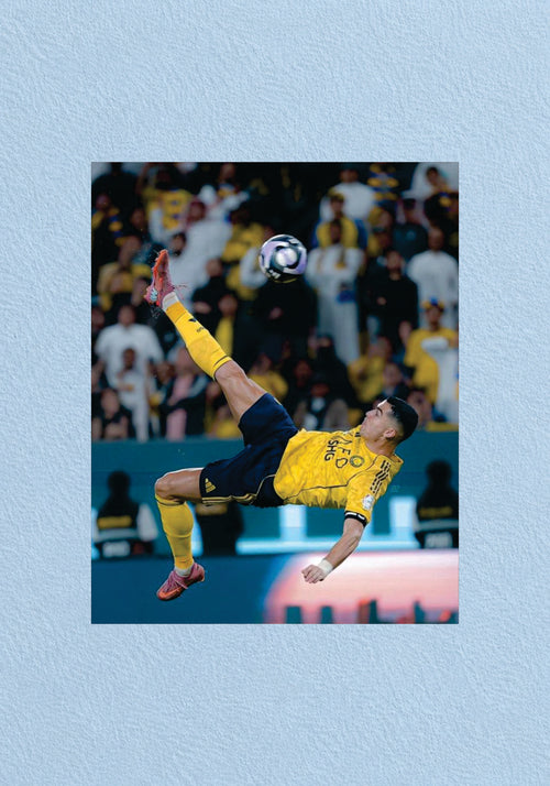 Football Bicycle Kick Action Poster