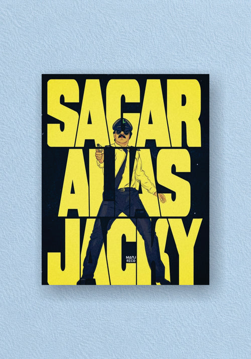 Sagar Alias Jacky Retro Typography Poster