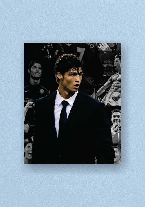 Cristiano Ronaldo Suit & Career Collage Poster