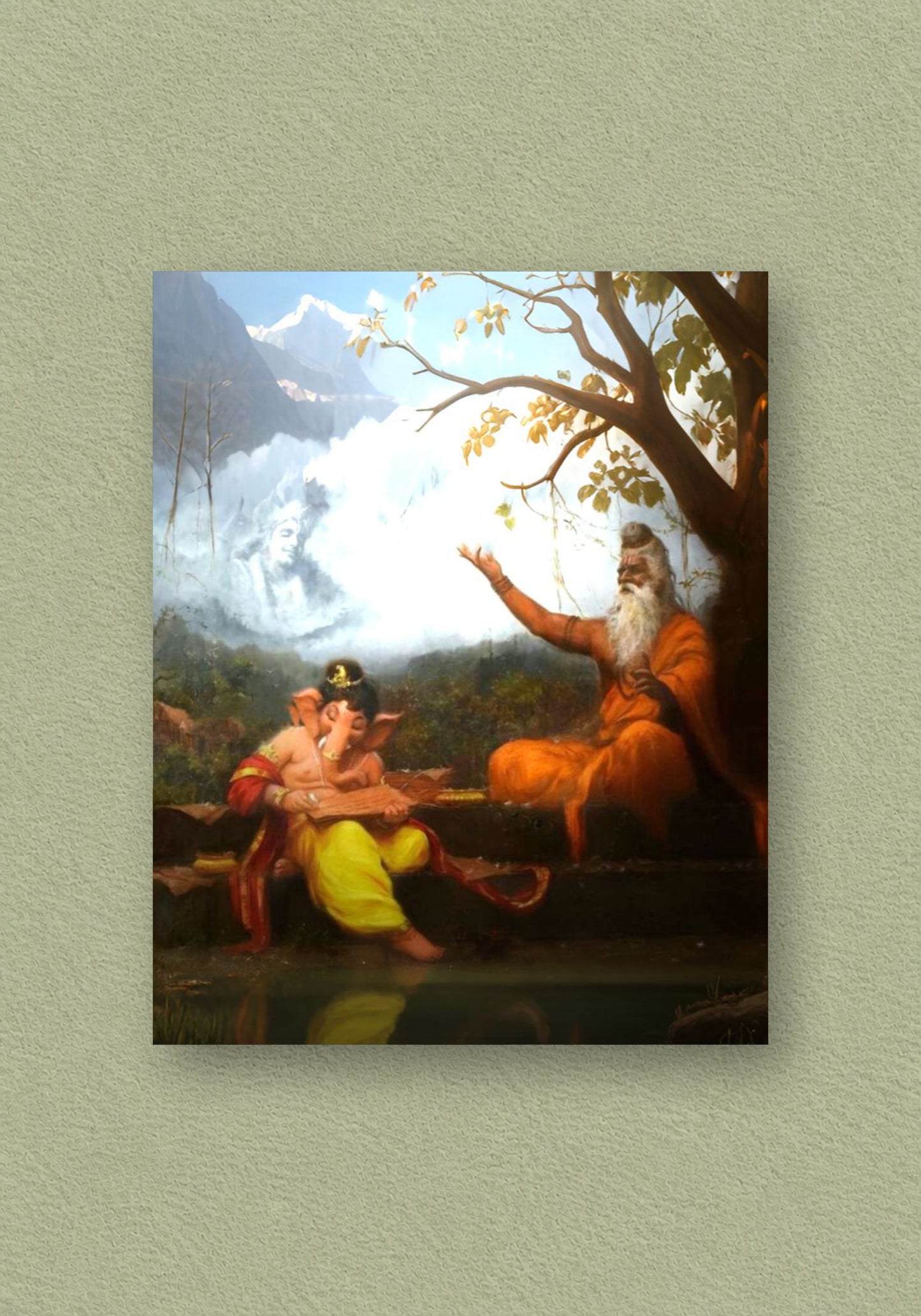 THE EPIC BEGINS: VYASA DICTATING TO LORD GANESHA