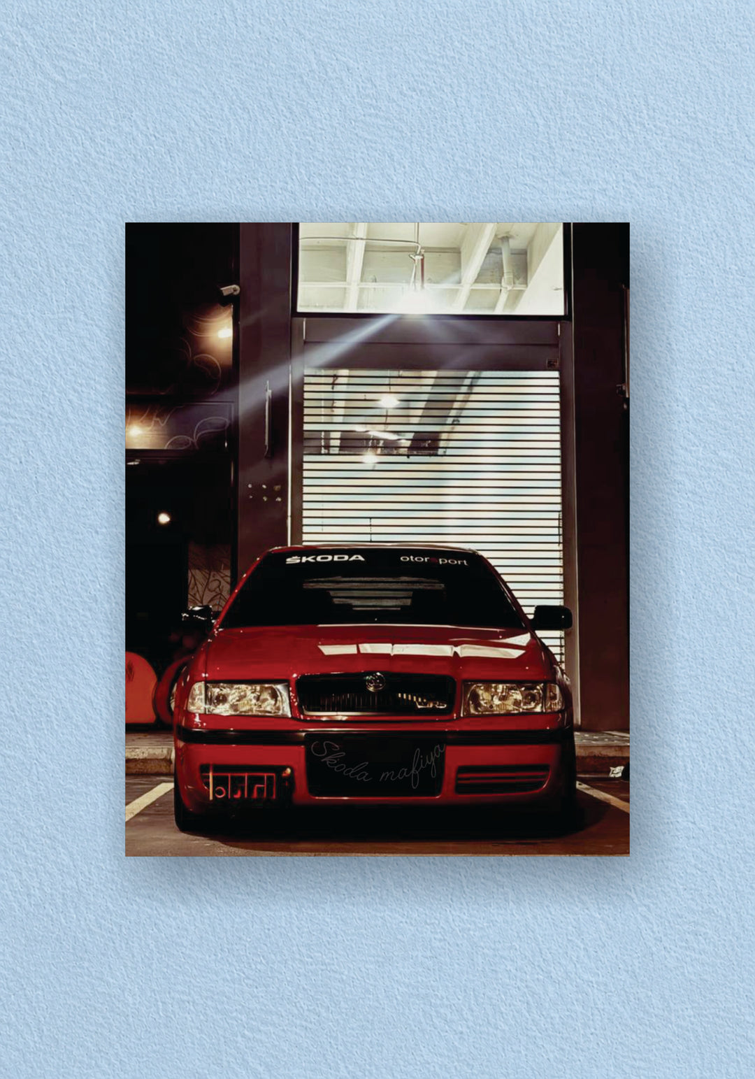 Skoda Red Showroom Poster