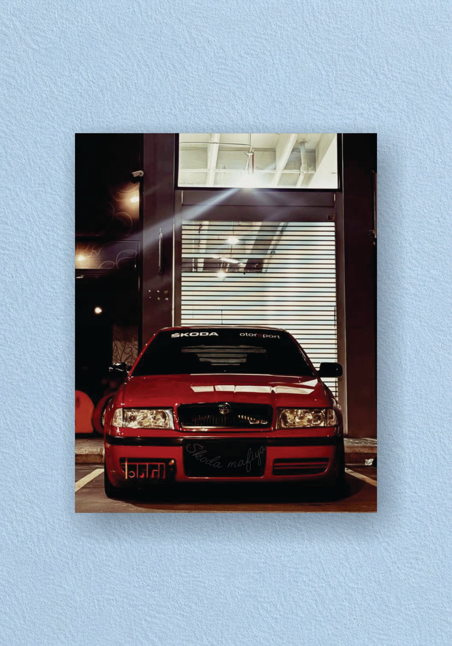 Skoda Red Showroom Poster