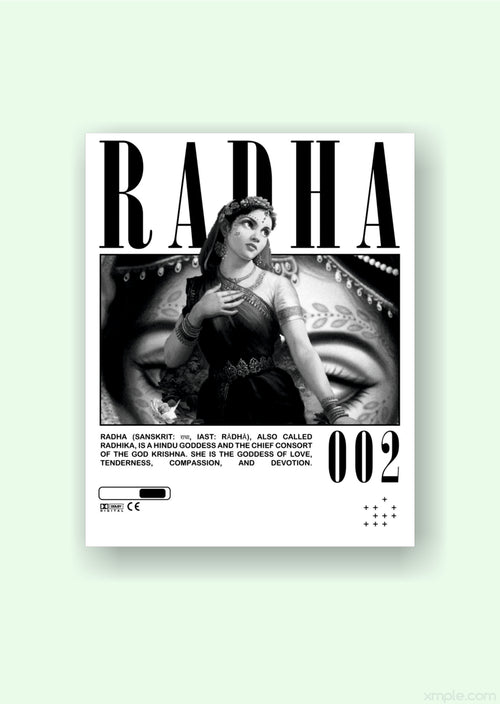 Radha Devotional Poster | Spiritual Wall Art