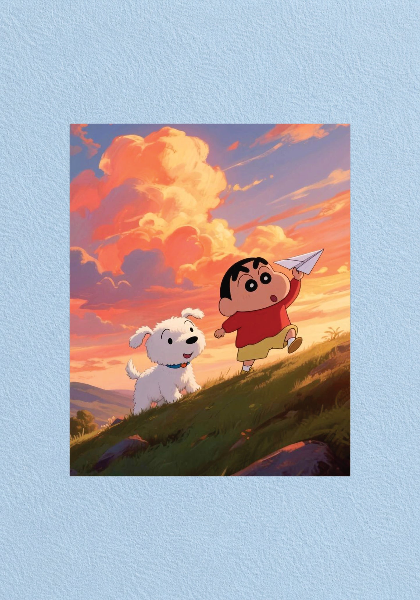 Shin Chan Sunset Walk Poster