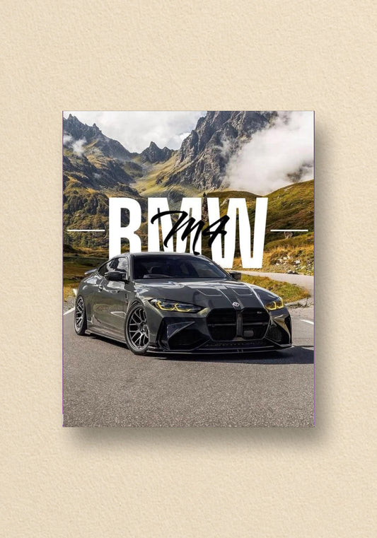 BMW M4 |Black M4 |Mountain Road Drive Poster